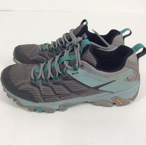 Merrell Gray and Teal Women's Trail Hiking Shoes